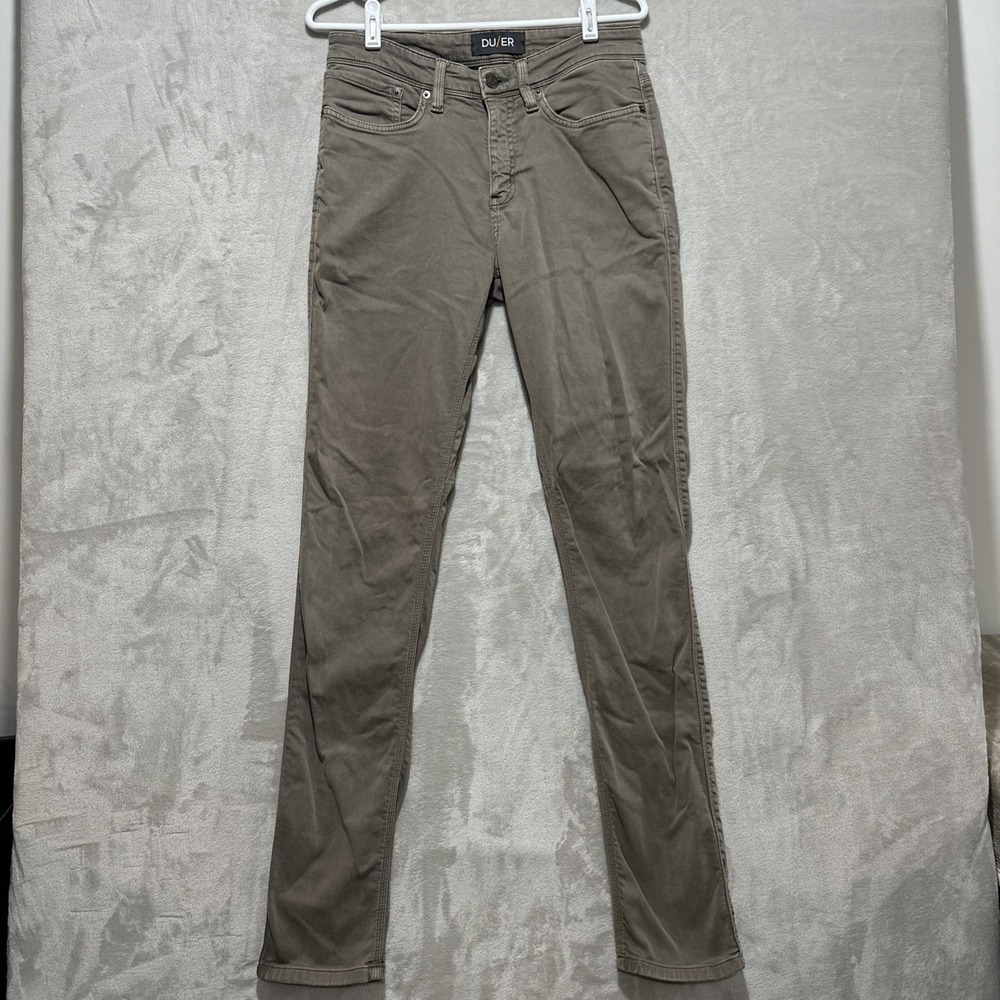 Duer Jeans Pants Men's Size 30 Green Slim‎ Fit Tapered Low Rise